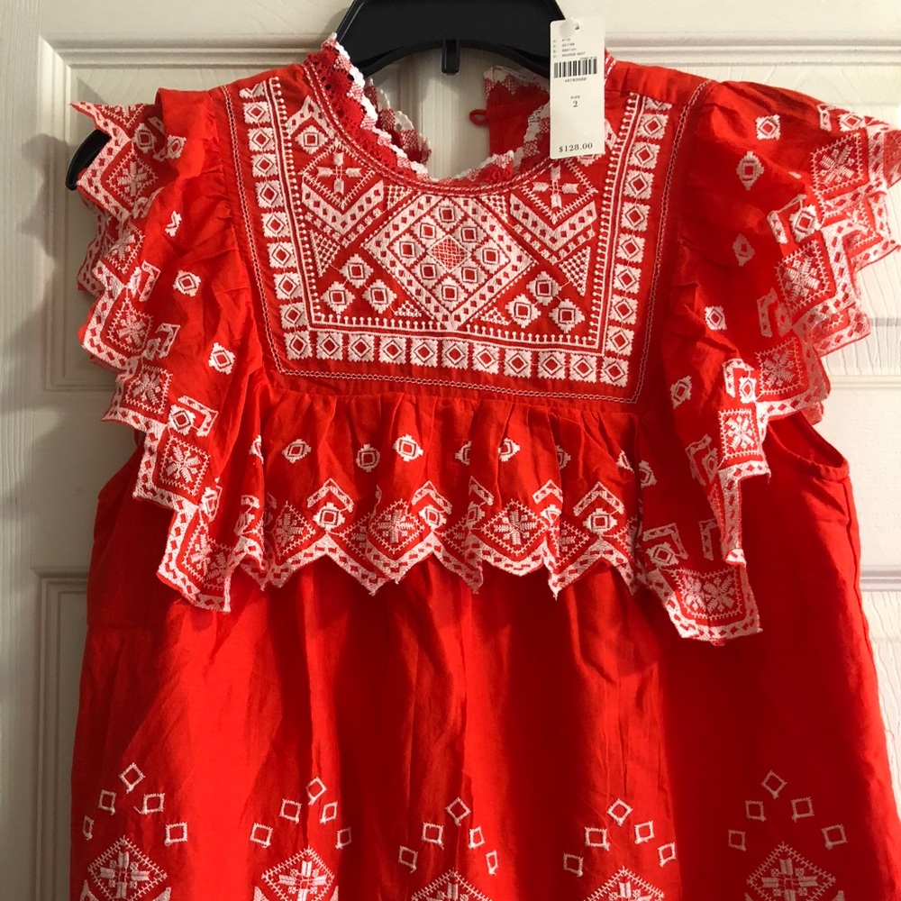 Anthropologie briar embroidered blouse